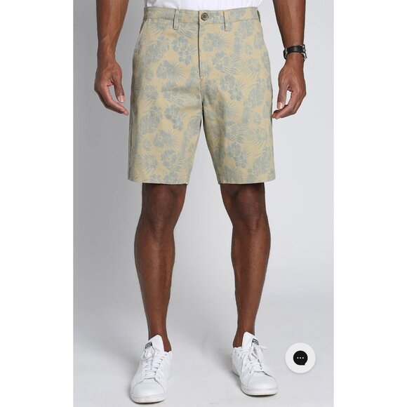 Jachs New York Printed Stretch‎ Chino Short 9" Inseam Khaki Floral Print Size 31 - Picture 1 of 3